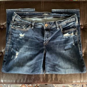 Silver Suki capri size 16